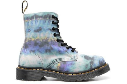Dr. Martens 1460 Pascal Leather Lace Up Boot Blue Summer Tie Dye (Women's) - Exclufy