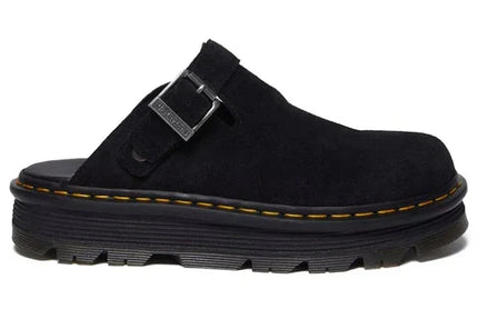 Dr. Martens Zebzag Suede Slingback Platform Mule Black - Exclufy