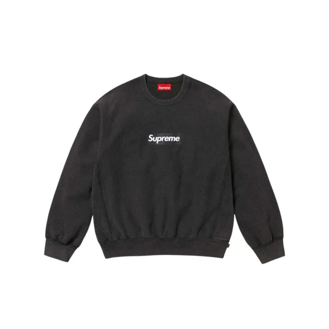 Sweat Supreme Washed Box Logo Black - Exclufy