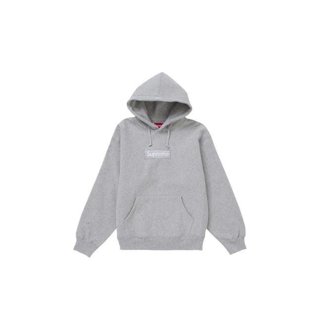 Hoodie Supreme Box Logo FW24 Ash Grey - Exclufy