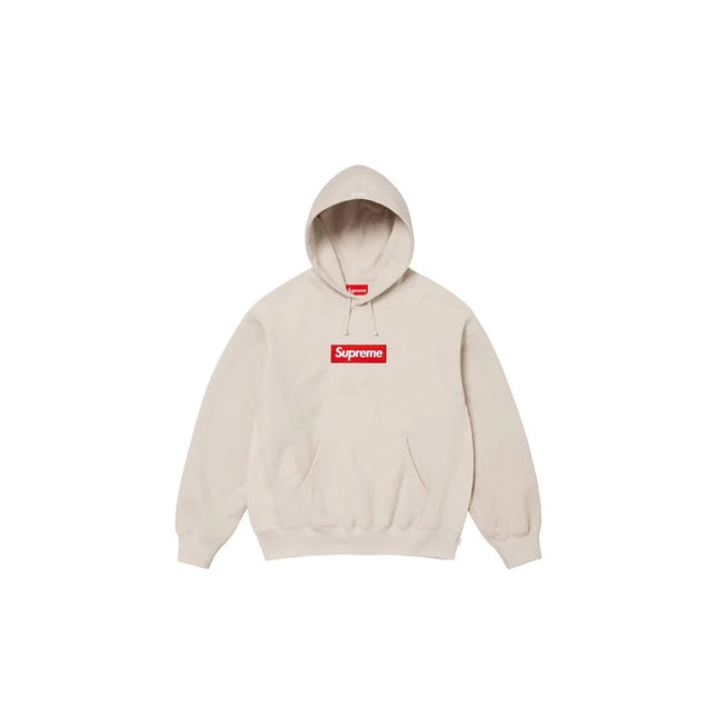 Hoodie Supreme Box Logo FW24 Stone - Exclufy