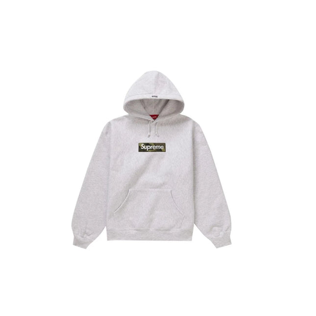 Hoodie Supreme Box Logo FW23 Ash Grey - Exclufy