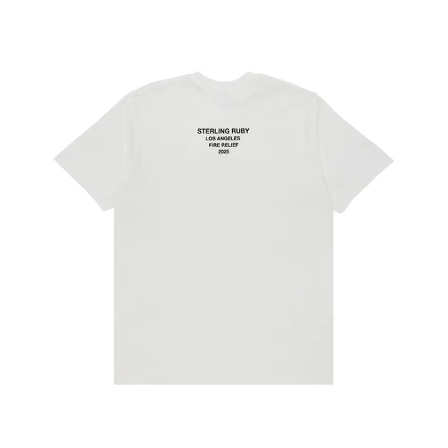 T-shirt Supreme Los Angeles Fire Relief Box Logo White - Exclufy