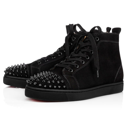 Christian Louboutin High Top Lou Spikes Black - Exclufy