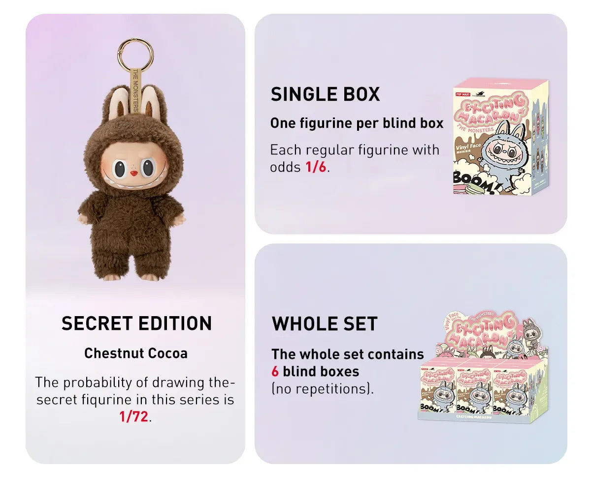 Pop Mart Labubu The Monsters Tasty Macarons Vinyl Face Sealed Case (6 Blind Boxes) - Exclufy