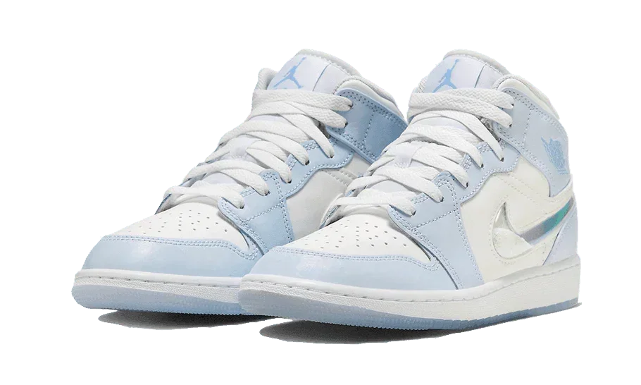 Air Jordan 1 Mid Glitter Swoosh - Exclufy