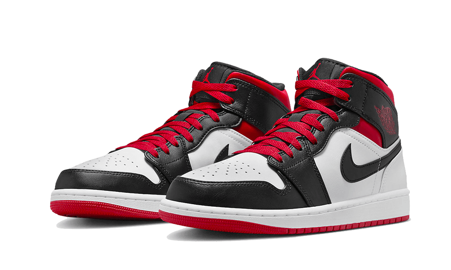 Air Jordan 1 Mid Gym Red Black Toe - Exclufy