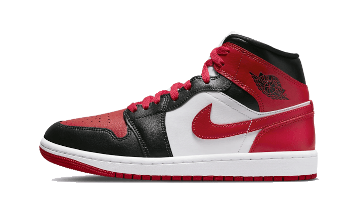 Air Jordan 1 Mid White Bred Toe - Exclufy