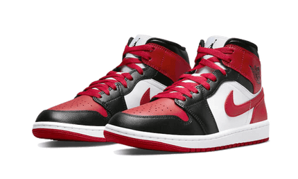 Air Jordan 1 Mid White Bred Toe - Exclufy