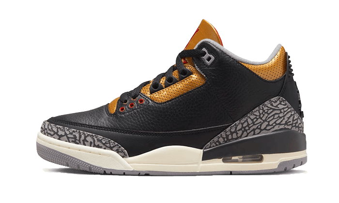 Air Jordan 3 Retro Black Cement Gold - Exclufy