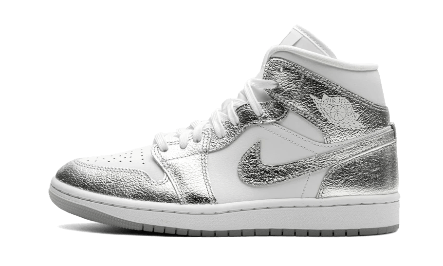 Air Jordan 1 Mid Crinkled Chrome - Exclufy