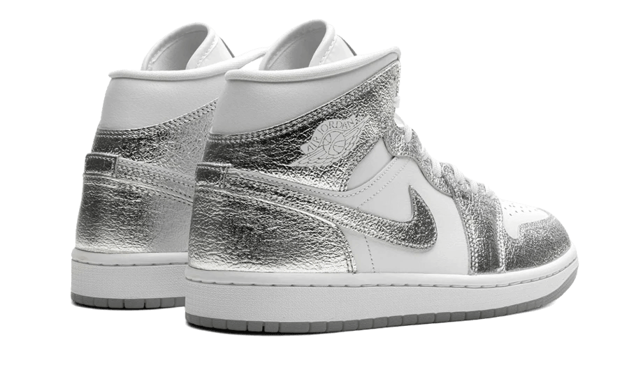 Air Jordan 1 Mid Crinkled Chrome - Exclufy