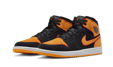 Air Jordan 1 Mid Fat Tongue Black Orange - Exclufy