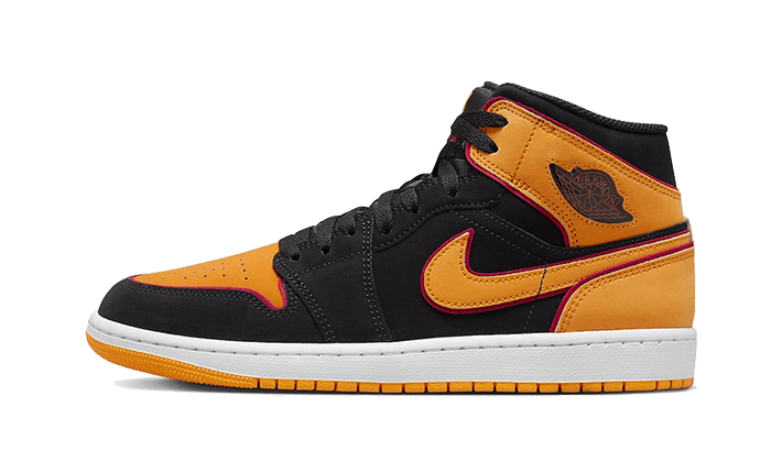 Air Jordan 1 Mid Fat Tongue Black Orange - Exclufy