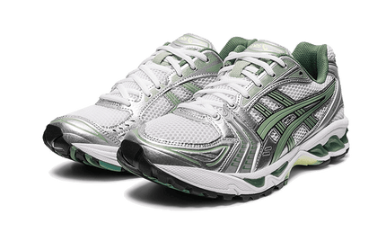 ASICS Gel-Kayano 14 White Pure Silver Slate Grey Sage - Exclufy