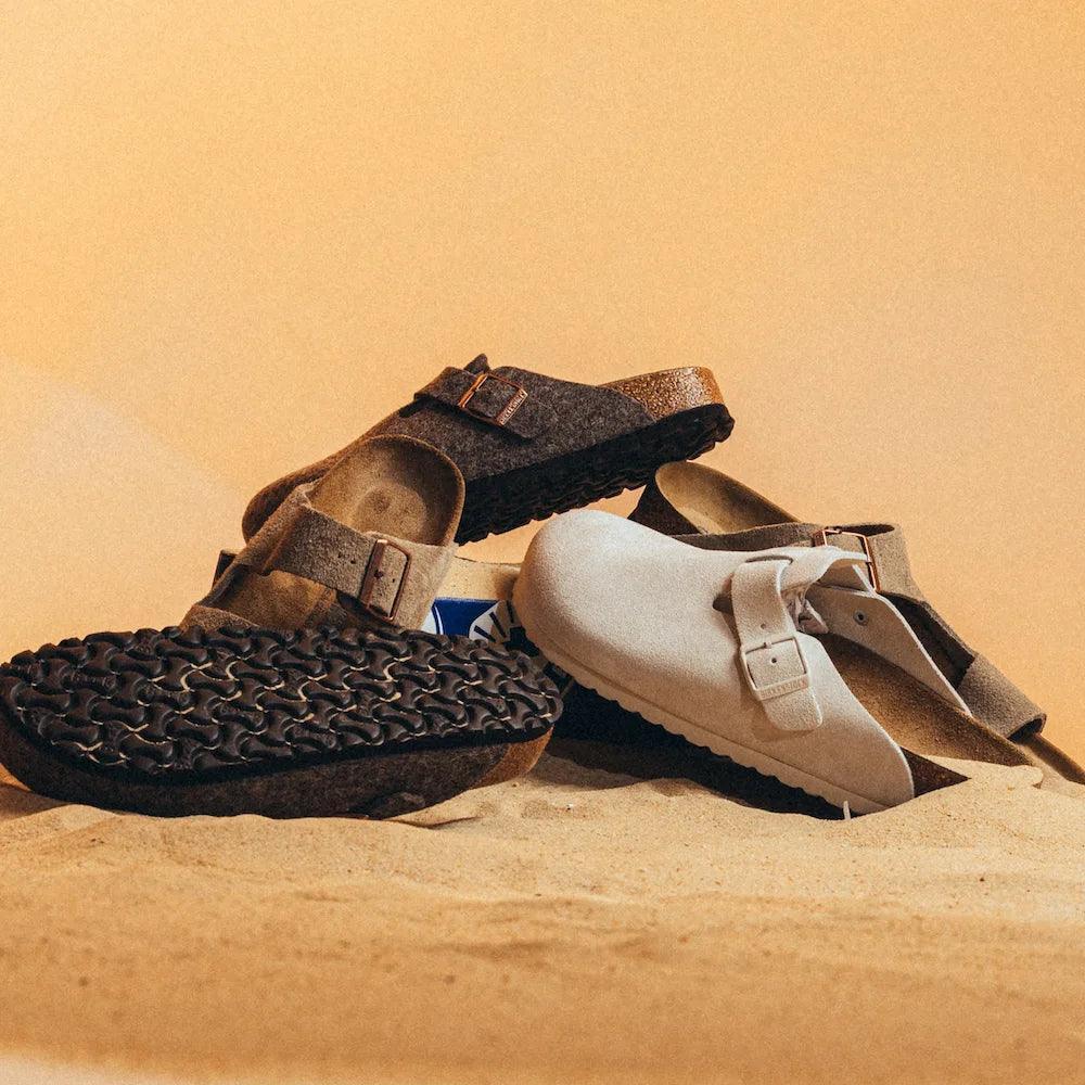 Birkenstock Boston Suede Antique White - Exclufy