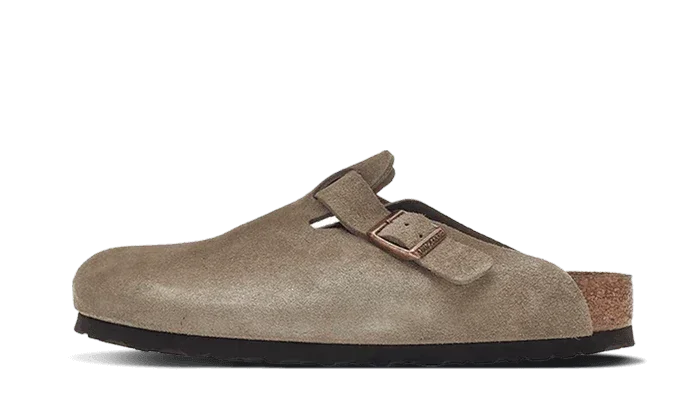 Birkenstock Boston Soft Footbed Suede Taupe - Exclufy