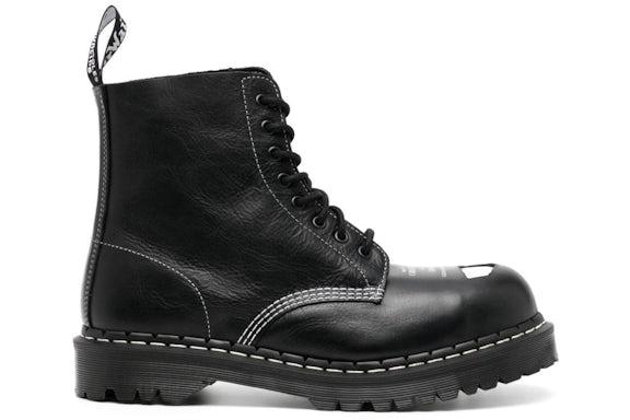 Dr. Martens 1460 Pascal Bex Exposed Steel Toe Lace Up Boots Black - Exclufy