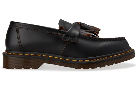 Dr. Martens Adrian Vintage Tassel Loafer Black Quilon - Exclufy