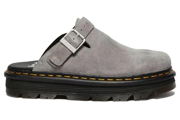 Dr. Martens Zebzag Suede Slingback Platform Mule Grey - Exclufy