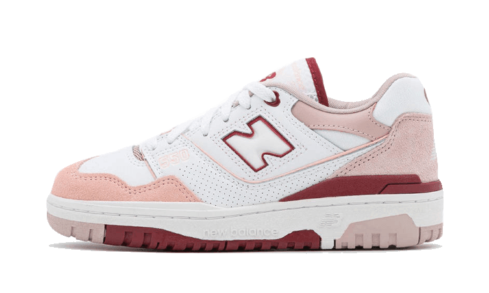 New Balance 550 White Scarlet Pink - Exclufy