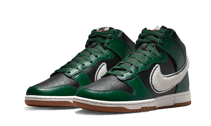 Nike Dunk High Chenille Swoosh Black Green - Exclufy