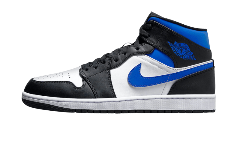 Air Jordan 1 Mid White Black Racer Blue - Exclufy