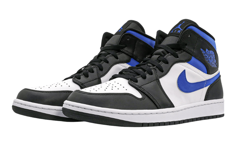 Air Jordan 1 Mid White Black Racer Blue - Exclufy