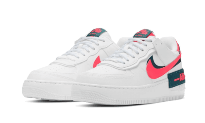 Nike Air Force 1 Shadow White Dark Teal Solar Red - Exclufy