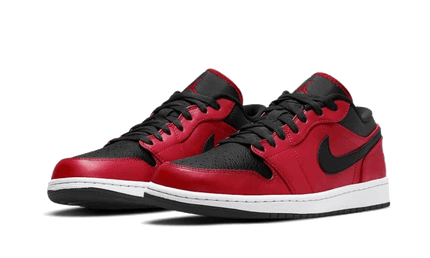 Air Jordan 1 Low Reverse Bred Pebbled Swoosh - Exclufy