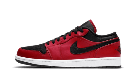 Air Jordan 1 Low Reverse Bred Pebbled Swoosh - Exclufy