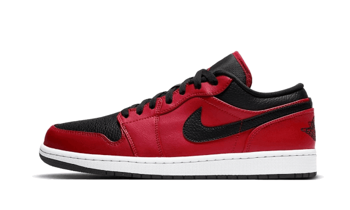 Air Jordan 1 Low Reverse Bred Pebbled Swoosh - Exclufy