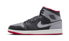 Air Jordan 1 Mid Black Grey Red - Exclufy
