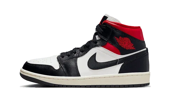 Air Jordan 1 Mid Black Gym Red - Exclufy