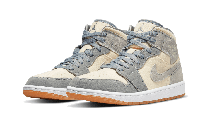 Air Jordan 1 Mid Coconut Milk Particle Grey - Exclufy