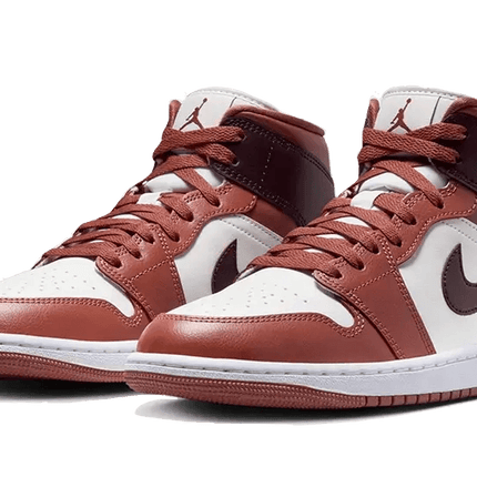 Air Jordan 1 Mid Dusty Peach Night Maroon - Exclufy