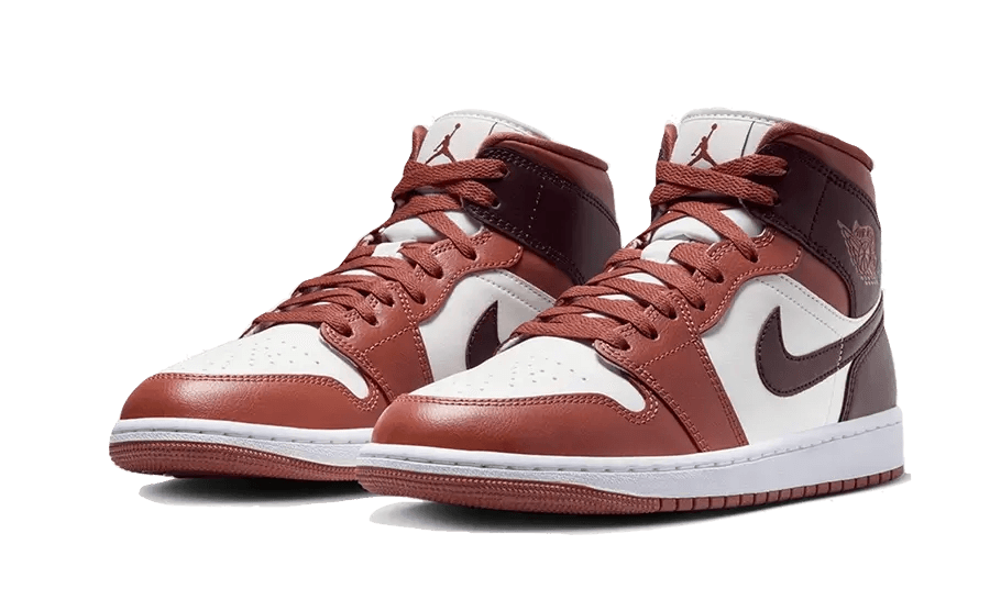 Air Jordan 1 Mid Dusty Peach Night Maroon - Exclufy