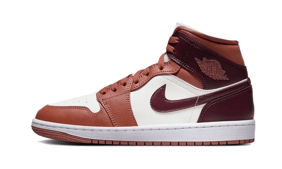 Air Jordan 1 Mid Dusty Peach Night Maroon - Exclufy