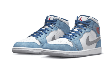 Air Jordan 1 Mid French Blue Fire Red - Exclufy