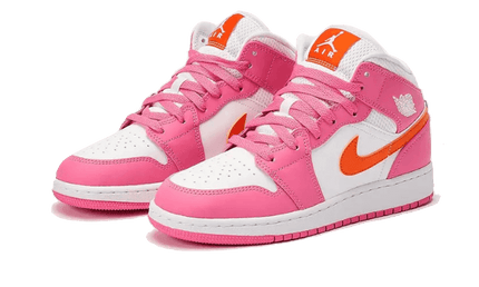 Air Jordan 1 Mid Pinksicle Safety Orange - Exclufy