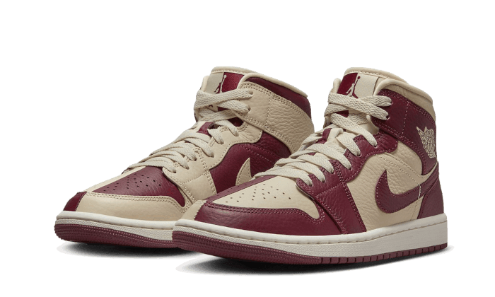 Air Jordan 1 Mid Split Beach Cherrywood Red - Exclufy