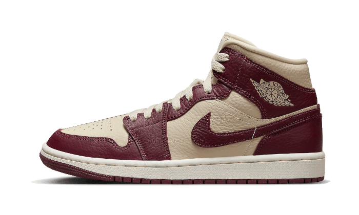 Air Jordan 1 Mid Split Beach Cherrywood Red - Exclufy