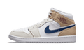 Air Jordan 1 Mid Tan Suede Navy - Exclufy