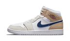 Air Jordan 1 Mid Tan Suede Navy - Exclufy