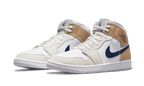 Air Jordan 1 Mid Tan Suede Navy - Exclufy