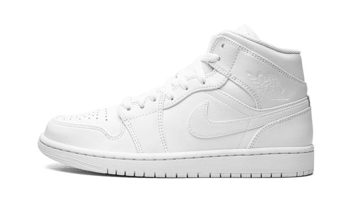 Air Jordan 1 Mid Triple White (2022) - Exclufy