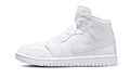 Air Jordan 1 Mid Triple White Patent Swoosh - Exclufy