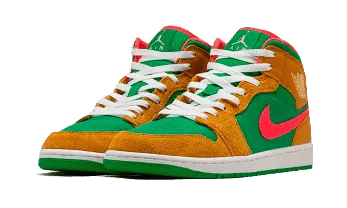 Air Jordan 1 Mid Wheat Watermelon - Exclufy