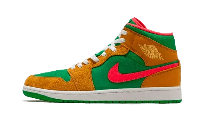 Air Jordan 1 Mid Wheat Watermelon - Exclufy