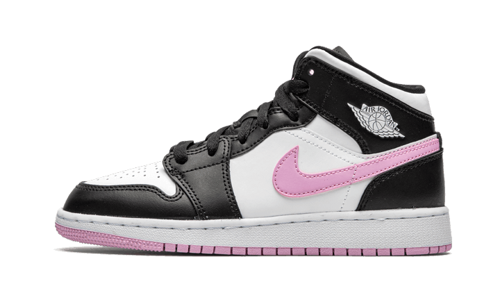 Air Jordan 1 Mid White Black Light Arctic Pink - Exclufy